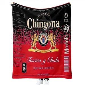 Recién llegado, regalo personalizado para el Día de la madre, Borracho mexicano Borracha Chingona Chingon, manta de viaje por sublimación - Product Image 5