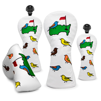 Housses de tête de club personnalisées pour Driver, bois 3, hybride, en cuir PU, avec logo brodé OEM, pour clubs de golf
