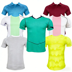 <span class=keywords><strong>Camiseta</strong></span> de Fútbol para Hombre, Uniforme de Fútbol de Manga Corta, Secado Rápido, Transpirable, Impresión por Transferencia de Calor, Retro, 100% Poliéster - Product Image 4