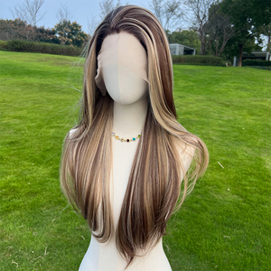 2026 Best-selling Chandelier <strong>Wig</strong> Fashion Lace Gold <strong>Brown</strong> Synthetic <strong>Wig</strong> 13*4 Japanese Silk SM9123B - Product Image 1