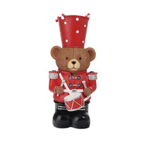 Souvenir de Noël transfrontalier en résine époxy européenne, sculpté artistiquement, motif ours brun batteur, lavable, personnalisé, art populaire, pour la maison