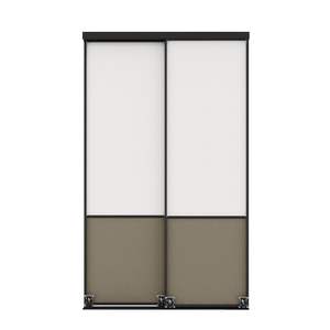 Mộc Mạc Hiện Đại Trang Trại 48Inch Trượt Thép Thủy Tinh 2 Tấm Tủ Quần Áo Tủ Quần Áo Cửa Ra Vào Với Trượt Phần Cứng Kit Cho Phòng Ngủ - Product Image 3