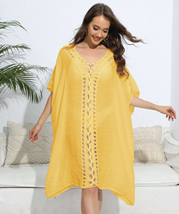 Ready to Ship Chinese Manufacturer Summer Oversized <strong>Beach</strong> <strong>Kimono</strong> Smock Hand Crochet Loose Dress Bikini Outwear Blouse for Women - Product Image 3