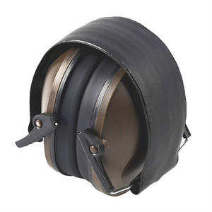 Auriculares de protección auditiva S6 plegables negros y verde militar con cancelación de ruido para estudio táctico y sueño - Product Image 1