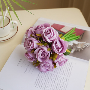 Hot Sale Artificial <strong>Wedding</strong> Party Flowers <strong>Bouquets</strong> <strong>White</strong> Rose Peony Sunflower for Christmas <strong>and</strong> Valentine's Day - Product Image 6