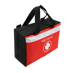 Red Tote Emergency First Aid Kit Bag For Outside Use