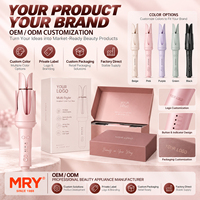 MRY Multi Hair Styler : Ensemble Sèche-Cheveux, Fer à Boucler, Lisseur, Fer à Friser, Brosse Chauffante Interchangeable, Outil de Coiffage Ionique