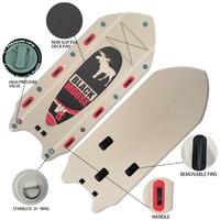 Planche à pagaie gonflable robuste en EVA et PVC pour la navigation en lac, la croisière côtière, les balades aquatiques et les sorties en équipe en extérieur