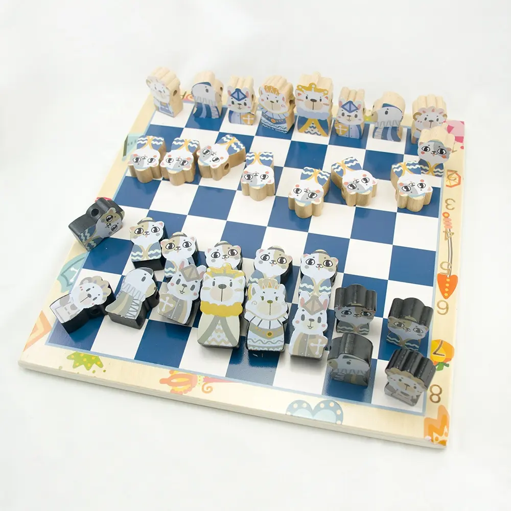 카톤 체스 게임, 나무 체스 보드 체스 조각