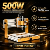 Machine de fraisage CNC 3018Pro Ultra avec broche de 500W pour la sculpture sur bois, métal, acrylique, MDF, machine de découpe à 3 axes