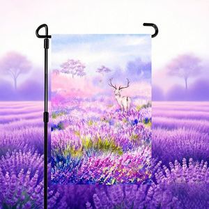 Customizable 12x18in Double-Sided Digital Printed Waterproof Portable Adjustable <b>Garden</b> Lawn Decorative <b>Flags</b> Fiberglass - Product Image 1
