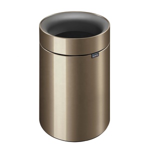 Upella Stainless Steel 9 L Round Gold Trash Can Hotel <strong>Bedroom</strong> Open Top <strong>Bin</strong> - Product Image 1
