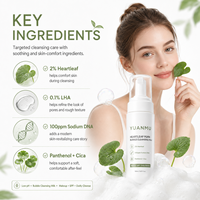 Lait Nettoyant Moussant Visage Anti-Imperfections et Pores au PDRN Cica et Heartleaf Naturel, avec SPF, Marque Blanche