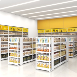 Hai Mặt Cửa Hàng Cửa Hàng Đồ Trang Sức Văn Phòng Phẩm Siêu Thị Giá Nhiệm Vụ Ánh Sáng Sắt Gỗ Tùy Chỉnh Màu Sắc Hiển Thị Giá - Product Image 1