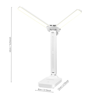 Lampe de bureau à intensité variable avec gradation tactile à 3 niveaux, conception LED protectrice pour les yeux, adaptée à l'étude et à la lecture, et rechargeable par USB.