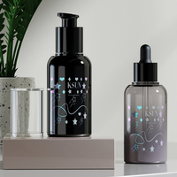 Envase Cosmético Vacío de Plástico PETG con Serigrafía, Botella con Gotero para Suero de 80 ml, Marca KSUN, Forma Redonda para el Cuidado de la Piel