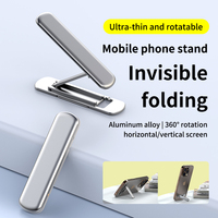 Support de téléphone portable réglable en alliage de zinc, support de téléphone invisible, prix d'usine, mini support de téléphone portable portable pour bureau, accessoires pour téléphone