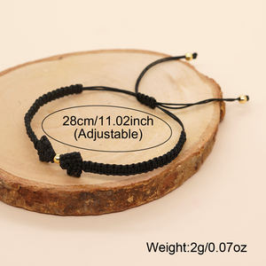 Bracelet en macramé tressé fait main Resoul avec nœud papillon, joli bracelet d'amitié en fil rouge, réglable, pour femmes et filles, <span class=keywords><strong>cadeau</strong></span> coquette - Product Image 4