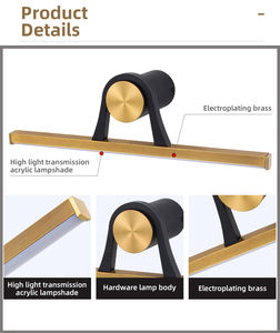 Lámpara LED moderna para tocador, aplique de pared para baño, ideal para maquillaje y como luz para cuadros en baños de hotel. - Product Image 1