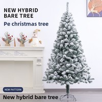 Weihnachtsdekoration 45 cm - 4 m Beflockte, dicht verzweigte PVC-Weihnachtsbäume für Zuhause & Schreibtisch, Supermarkt-Dekor & Ornamente