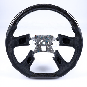Volante de Fibra de Carbono Negro Brillante para <span class=keywords><strong>Hummer</strong></span> GMC Sierra SLT H2 2003 2004 2005 2006 Silverado - Product Image 1