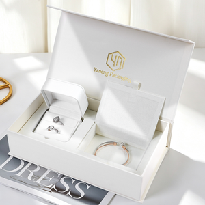 Caja de Joyería de Cartón Ecológica con Tapa Magnética y Logotipo Personalizado del Proveedor, Caja para Anillos, para Almacenamiento y Embalaje de Regalos, Venta al Por Mayor - Product Image 2