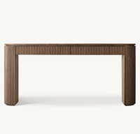 Table d'entrée personnalisable en chêne massif pour la maison, table console de luxe sculptée pour le salon avec tiroirs