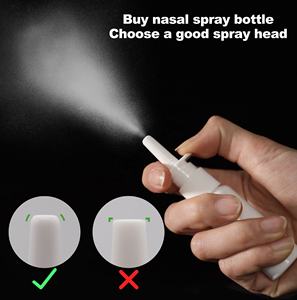 Pulverizadores nasales recargables, botellas de vidrio con cabezal de pulverización para solución salina, transparente, azul, marrón y verde, 1/2oz, 15ml - Product Image 6