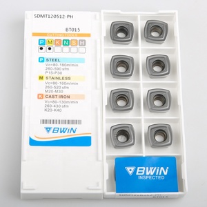 Insertos de fresado cuadrados de carburo SDMT1205 SDMT120512 SDMT150512 <span class=keywords><strong>SDMT</strong></span> 120512 150512 SDMT12 para fresado de alta velocidad - Product Image 5