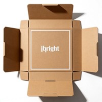 Boîtes d'expédition en papier kraft en forme d'avion avec logo personnalisé et gaufrage, emballage ondulé pour cosmétiques et soins personnels