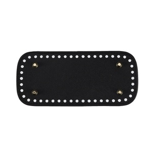 Base de sac tissé fait main DIY <span class=keywords><strong>Hyuna</strong></span>, base en cuir au crochet, accessoires de sac imperméables, plaque de base rectangulaire en PU 20*9cm - Product Image 2