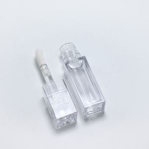 <b>Custom</b> 10ml Square Clear Lip Gloss Tubes Container Cosmetic Tubes Packaging for <b>Lipstick</b> Blush Lipgloss Tubes With Big Brush - Product Image 3