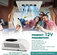 Système de refroidissement et de chauffage tout-en-un monté sur le toit 12V/24V/48V, capacité de 850 BTU, nouveau pour la rénovation/mise à niveau dans les voitures/camions/fourgons/camping-cars