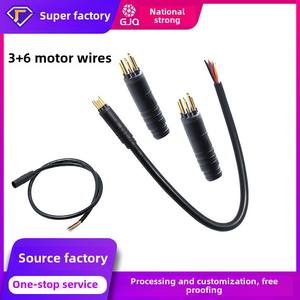 M12 <span class=keywords><strong>3</strong></span> + 6コアLEDオス/メスダイレクトプラグ4ピンラバーケーブルコネクタハイパワーインターフェースモーターカプラー防水ケーブル銅 - Product Image 3