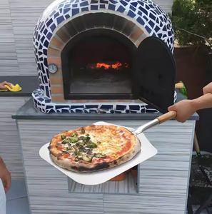 2024 New Multifunctional Square Non Detachable Aluminum <strong>Pizza</strong> Shovel Metal <strong>Pizza</strong> Peel Oven Accessories With Wooden Handle - Product Image 4