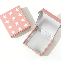 Boîte d'expédition isotherme haut de gamme rose cœur mignon avec doublure en aluminium réutilisable et taille personnalisée pour le transport d'aliments frais