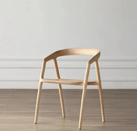 Chaise moderne personnalisée en bois couleur noyer Vente en gros Chaises en bois massif pour hôtel Mobilier d'appoint Chaises de salle à manger anciennes