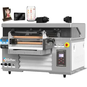 Giftec Multifunction Uv Dtf Printer Medium Size A2 Uv Printer for Pvc Id Card Glass Cup Photo Inkjet Printing Machine Provided