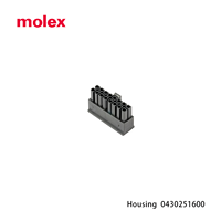 Molex 0430251600 16 Connecteurs rectangulaires RJ45-Boîtiers en acier inoxydable Prise noire 0.118 "(3.00mm) 60V