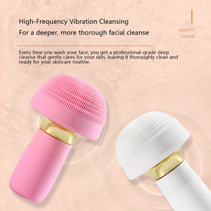 Cepillo Limpiador <span class=keywords><strong>Facial</strong></span> Portátil Mini con Diseño de Hongo, Exfoliante, Giratorio, Impermeable, Ultrasónico, Masajeador <span class=keywords><strong>Facial</strong></span> - Product Image 3