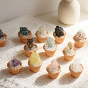 Vente chaude Cristal naturel Pierre brute Minéral Cristal Miniature Paysage DIY Ornements de bureau pour la décoration - Product Image 4