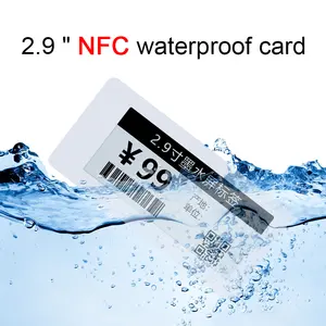 2.9 इंच nfc कार्ड बैटेरीलेस अल्ट्रा-पतले डिजिटल मूल्य टैग ई इंक ईएसएल इलेक्ट्रॉनिक शेल्फ लेबल