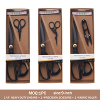 Kits de couture professionnels 9 "ensemble de couture robuste SK5 ciseaux de tailleur en acier au carbone petits ciseaux à fil pour ateliers