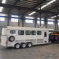 Remorque à chevaux de luxe de style anglais pour 4 chevaux, durable, fabriquée en Chine