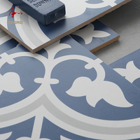 Carrelage en céramique décoratif au design moderne, mat, 300*300 mm, série bleue, antidérapant, briques réfractaires, carrelage mural pour salle de bain et sol de cuisine