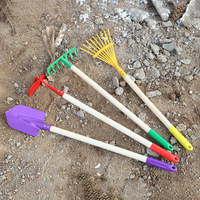 Set di attrezzi da giardino per bambini Mini metallo vanga e rastrello Kit per giardinaggio domestico e giochi all'aperto