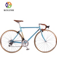 Vélo de route rétro à vitesse variable, guidon courbé, cadre en acier carbone 700c Softail, frein V double, capacité de charge 150 kg, course urbaine