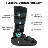 Botte de marche personnalisée ODM OEM CE ISO ROM à coque rigide, angle réglable, verrouillage par pas de 10 degrés, stabilisation de la cheville pour rééducation, direct usine