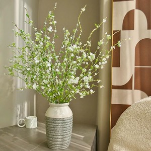Ramas de Flores de Cerezo Artificiales, Arreglo de Flores de Seda en Jarrón Cilíndrico para Decoración del Hogar y Bodas - Product Image 3