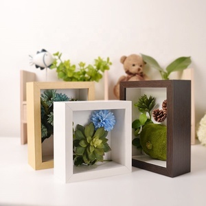 Cadre de Photo en bois de noyer noir et blanc MDF, décoration artistique, cadre de boîte à ombre 3d profonde - Product Image 6